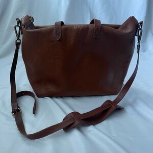 Madewell Crossbody Cognac Leather Satchel Handbag